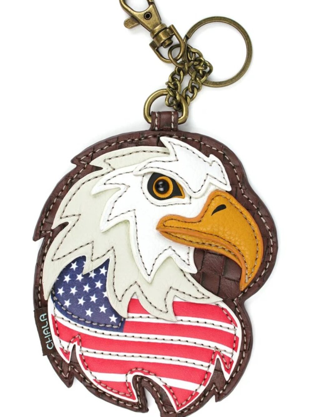 Chala Eagle Head American Flag Key Fob - NWT